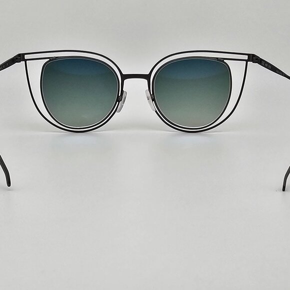 See Eyewear SEE 6608 C4 Gunmetal Frame Green Mirror Lens Cat Eye Sunglasses 50mm main image 16